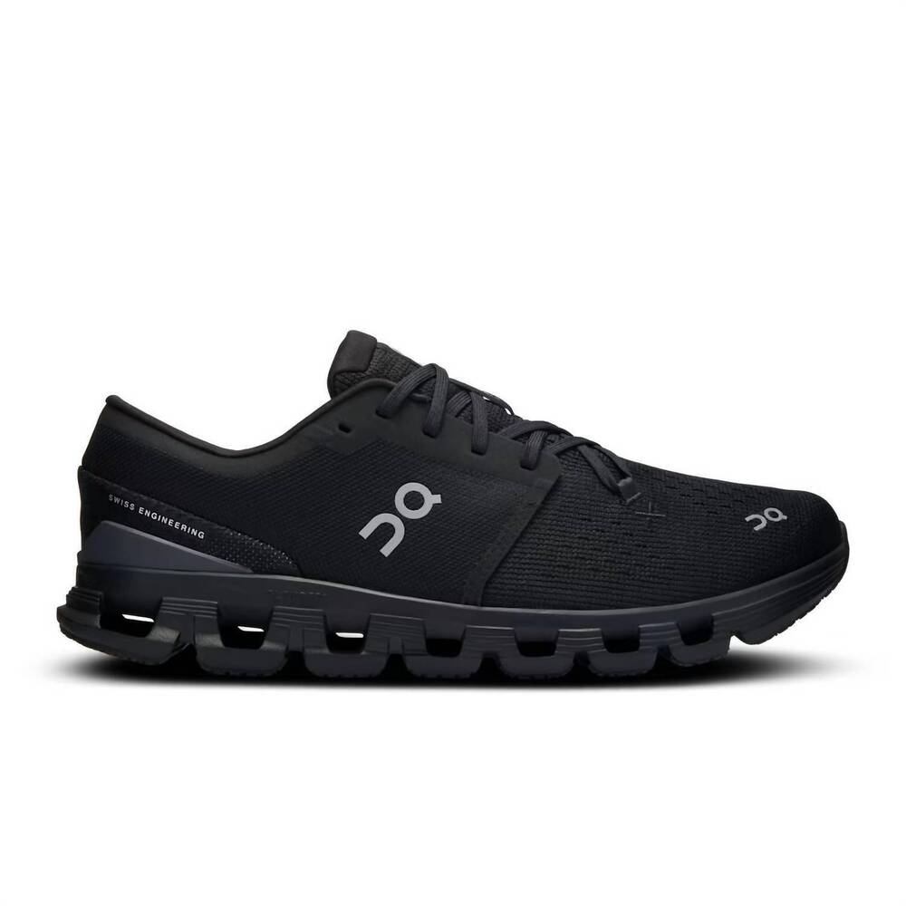 NEW ON men's cloud x 4 running shoes in black / eclipse